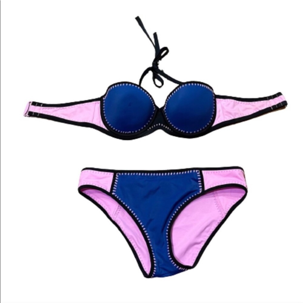 Victoria's Secret Bikini 32DD / M Pink & Blue